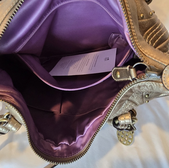 Coach Alex Bronze Metallic Satchel Bag - Picture 7 of 9